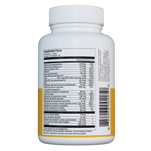 AREDS 2 Companion BCF Supplement Facts