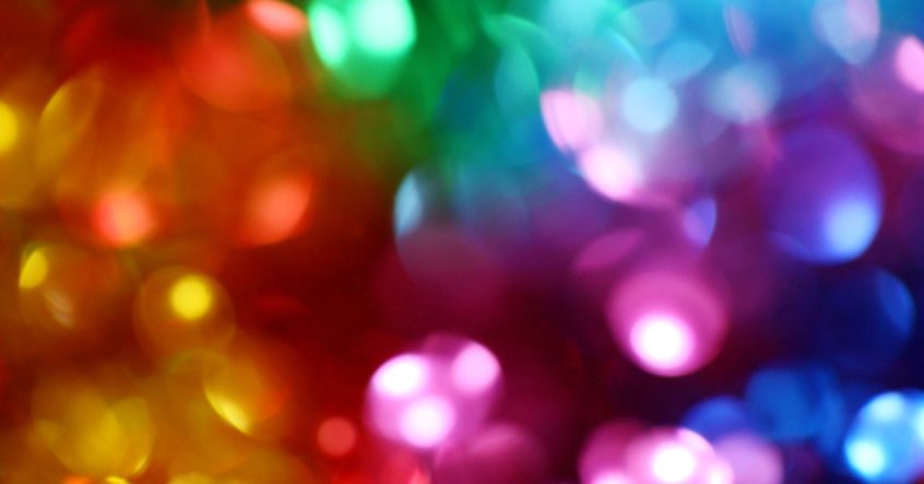 Image of blurred, sparkly colors.